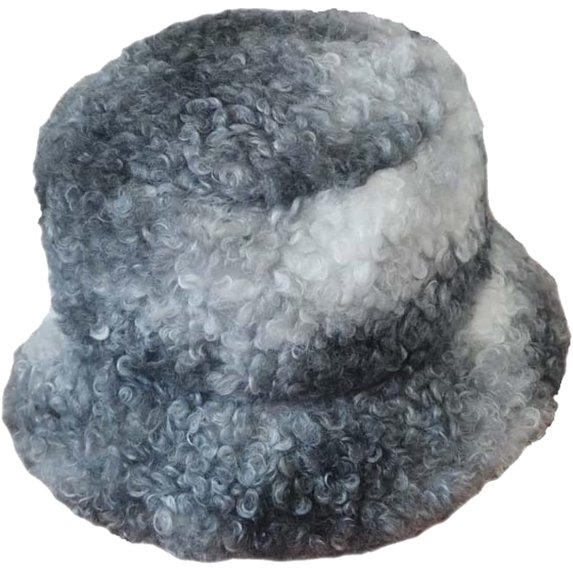 CoCopeaunts Tie Dye Bucket Hat for Men Casual Thickened Fisherman Hat Lamb Plush Warm Windproof Cold Proof Adjustavle Basin Hat