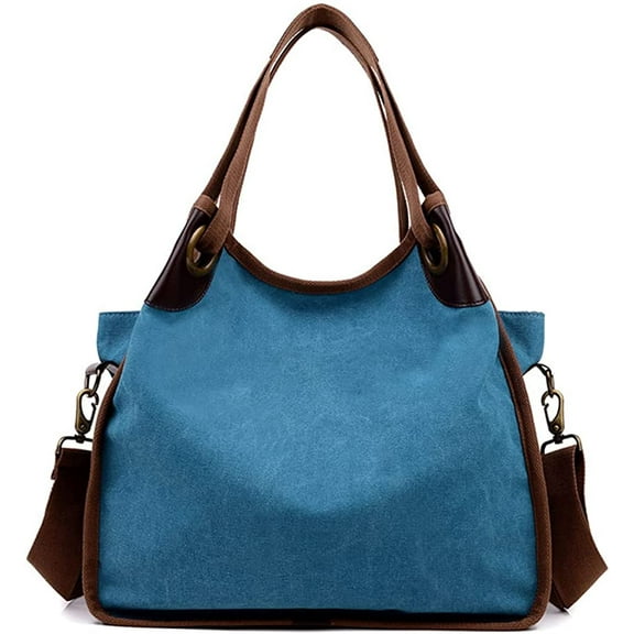 CoCopeaunts Tote Bag for Women Retro Canvas Shoulder Purse Retro Hobo Handbags Large Capacity Top Handle Purse for Work Travel