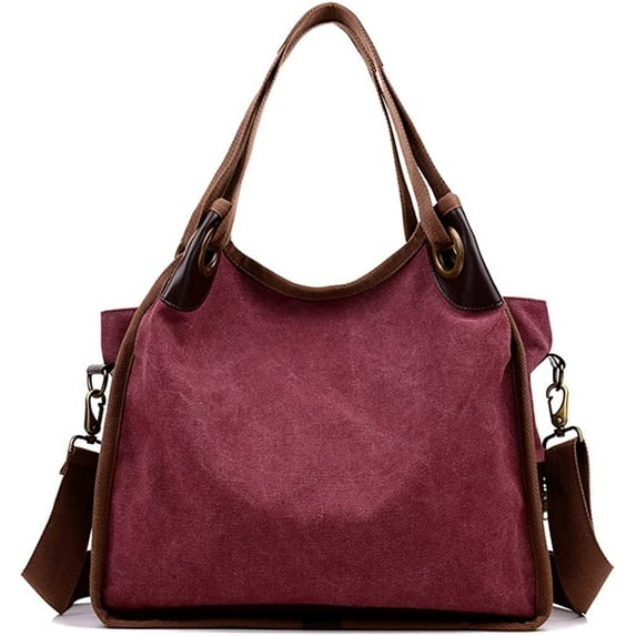CoCopeaunts Tote Bag for Women Retro Canvas Shoulder Purse Retro Hobo Handbags Large Capacity Top Handle Purse for Work Travel