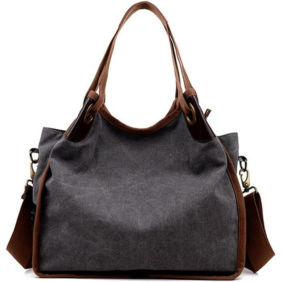 CoCopeaunts Tote Bag for Women Retro Canvas Shoulder Purse Retro Hobo Handbags Large Capacity Top Handle Purse for Work Travel