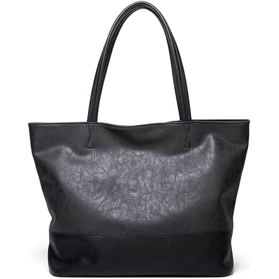 CoCopeaunts Tote Bag for Women Retro Shoulder Purse Leather Top Handle Bag Large Capacity Work Handbag