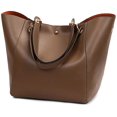 thumbnail image 1 of CoCopeaunts Tote Handbags for Women Large Capacity Work PU Leather Bucket Purse Designer Satchel Hobo Shoulder Bags, 1 of 7