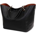 thumbnail image 1 of CoCopeaunts Tote Handbags for Women Large Capacity Work PU Leather Bucket Purse Designer Satchel Hobo Shoulder Bags, 1 of 7