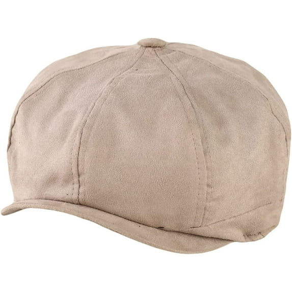 CoCopeaunts Unisex Newsboy Cap Vintage Herringbone Octagon Caps for Men Autumn Winter Warm Suede Berets Hat Male Detective Hats