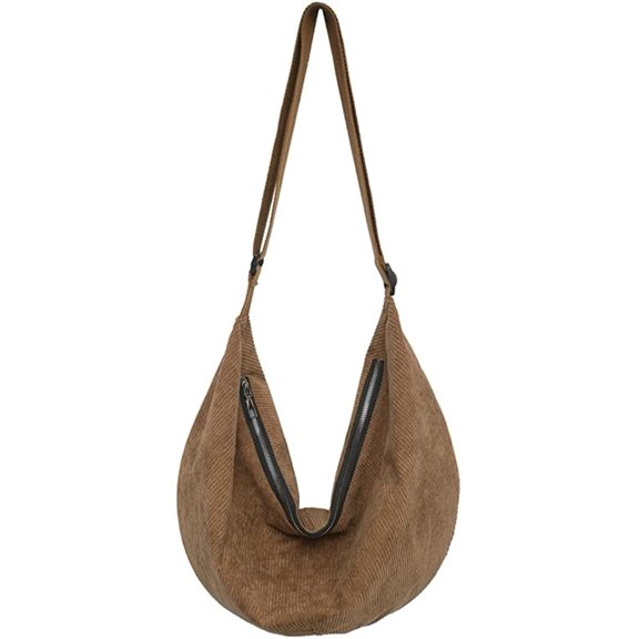 CoCopeaunts Vintage Hobo Bag for Women Men Corduroy Crossbody Shoulder Bag Large Capacity Crossbody Bags School Commuting Handbag