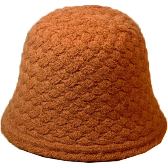 CoCopeaunts Vintage Knitting Bucket Hat Women Sweet Fisherman Hat Autumn Winter Solid Color Lightweight Crochet Beanies Cap