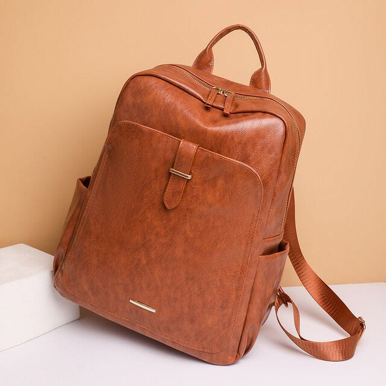 Vintage JanSport Brown Padded Nylon Messenger Laptop Shoulder Bag