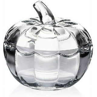 Holiday Home Glass Clear Pumpkin Candy/Cookie Jar, 6.25 in - Kroger