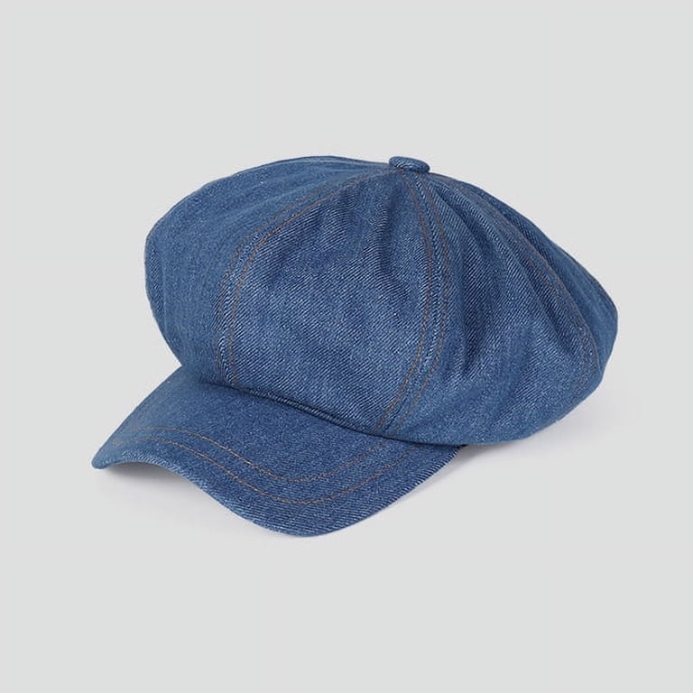 CoCopeaunts Vintage Women Denim Beret Octagonal Hats Classic  display picture 1