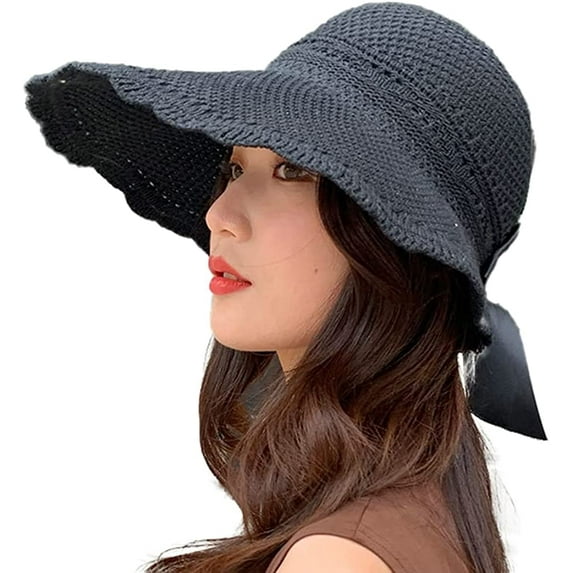 CoCopeaunts Visor Hat for Women Women Wide Brim Sun Hat Summer Hat UV Protection Adjustable Foldable Beach Hat 2023