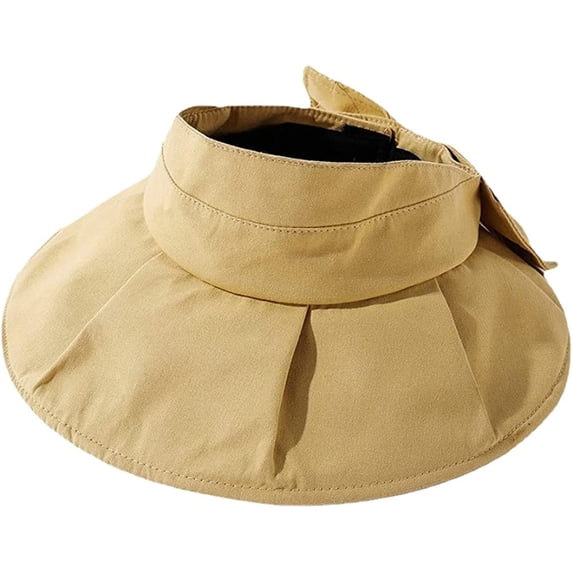 CoCopeaunts Visors for Women Beach Hat Sun Hat Floppy Beach Hats Ponytail Visor Casual Summer Wide Brim Cute Hat UV Protection