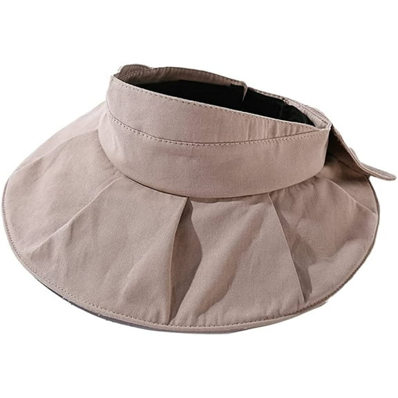 CoCopeaunts Visors for Women Beach Hat Sun Hat Floppy Beach Hats Ponytail Visor Casual Summer Wide Brim Cute Hat UV Protection