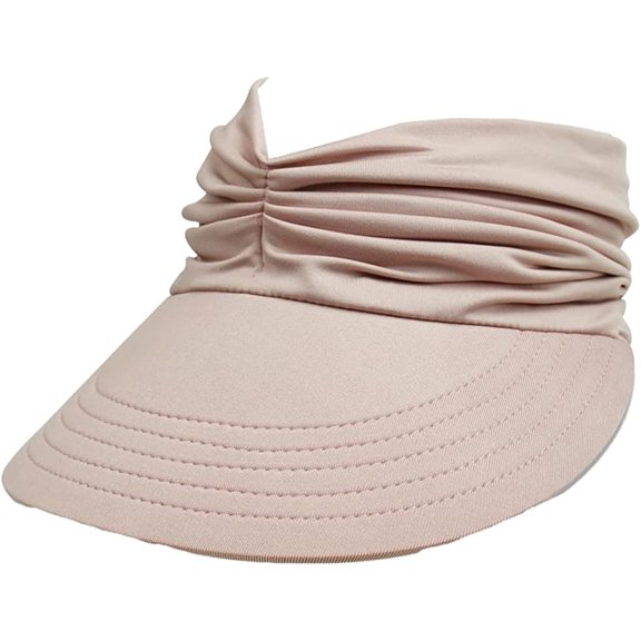 CoCopeaunts Visors for Women Sun Hat Beach Hat Wide Brim Hats Sun Visor UV Protection Elastic Empty Top Hiking Travel Jogging Cap
