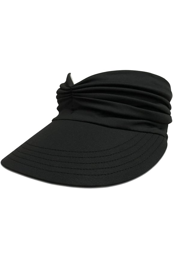 Visors for Women Sun Hat Beach Hat Wide Brim Hats Sun Visor UV Protection Elastic Empty Top Hiking Travel Jogging Cap