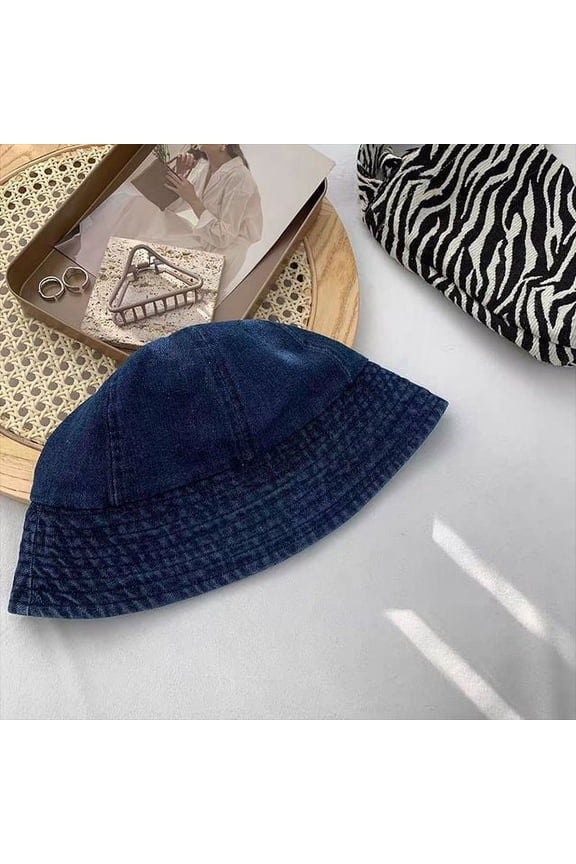 Washed Denim Bucket Hats Women Foldable Fisherman Hat Unisex Fashion Bob Caps Hip Hop Gorros Men Women Panama Bucket Cap