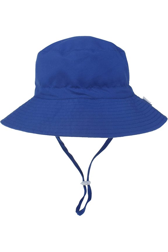 Wide Brim Bucket Hat for Kids Spring Summer Outdoor Sun Protection Headwear Baby Boy Windproof Rope Fisherman Hat