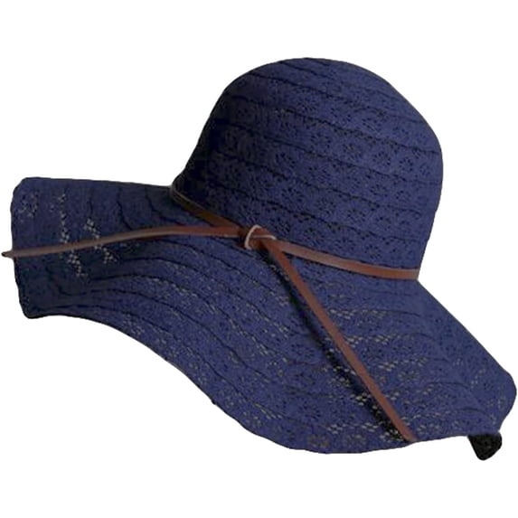 CoCopeaunts Wide Brim Bucket Hat for Women Summer Beach UV Protection Sun Cap Outdoor Traveling Charming Large Fisherman Hat