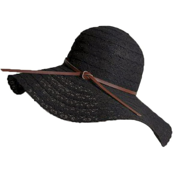 CoCopeaunts Wide Brim Bucket Hat for Women Summer Beach UV Protection Sun Cap Outdoor Traveling Charming Large Fisherman Hat
