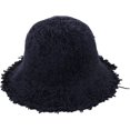 thumbnail image 1 of CoCopeaunts Winter Bucket Hat Women Tassel Raw Edge Fisherman Hat Simple Solid Color Foldable Basin Hat Casual Sunshade Hat, 1 of 8