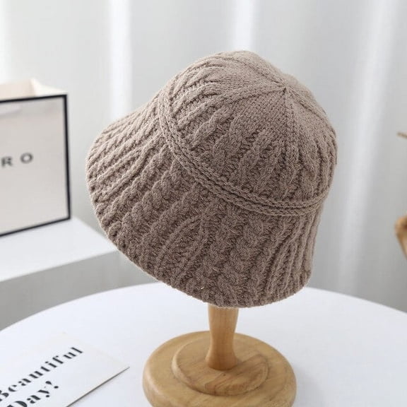 CoCopeaunts Winter Bucket Hats For Women Knitted Twisted Warm Fishermen Caps Female Panama Bob Black Fisherman Bucket Hats Outdoor Basin Cap