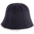 thumbnail image 1 of CoCopeaunts Winter Bucket Hats for Women Foldable Warm Fisherman Hats Fashion Solid Color Stripe Knitting Hat Camping Hiking, 1 of 8
