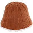 thumbnail image 1 of CoCopeaunts Winter Bucket Hats for Women Foldable Warm Fisherman Hats Fashion Solid Color Stripe Knitting Hat Camping Hiking, 1 of 8