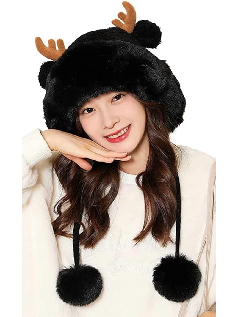 CoCopeaunts Winter Fluffy Hats for Women Cute Ears Knit  display picture 1