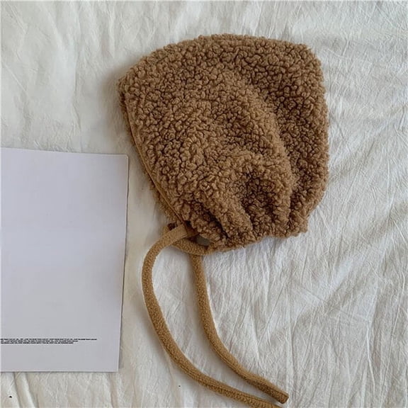 CoCopeaunts Winter Warm Caps for Women Lamb Fleece Beanies Hat with Earflaps Hat Hood Hat Womens Bomber Hats Warm Beanies Cap Panama