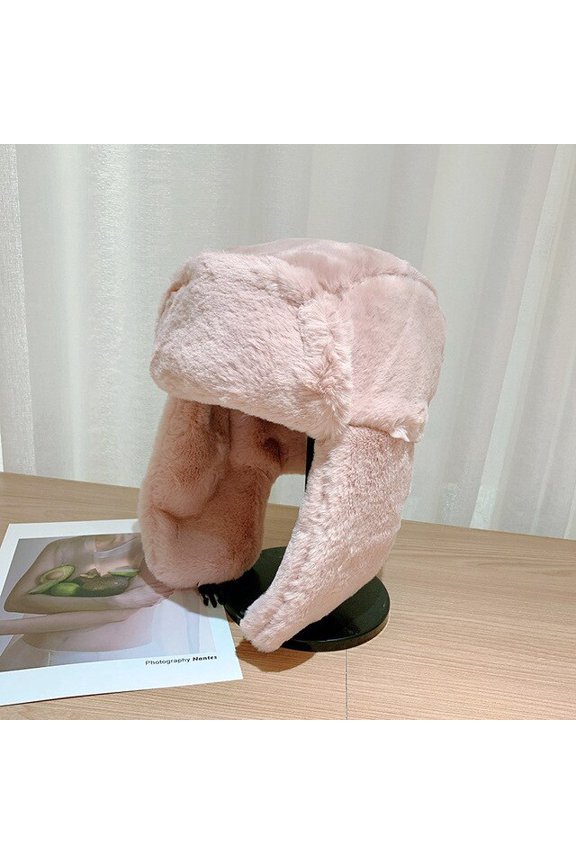 Winter Warm Hats Women Thickened Warm Beanie Russian Cap Windproof Ushanka Earflap Pilot Hat Womens Trend Bomber Hat Adjustable