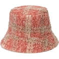 thumbnail image 1 of CoCopeaunts Winter Womens Bucket Hat Classic Retro Plaid Basin Cap Casual Outdoor Hundred Take Lamb Wool Warm Fisherman Hat, 1 of 8