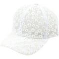 thumbnail image 1 of CoCopeaunts Women Baseball Cap, Adjustable Hollow Lace Hat Stylish Daisy Sun Hat Lightweight Baseball Hat for Summer Spring, 1 of 3