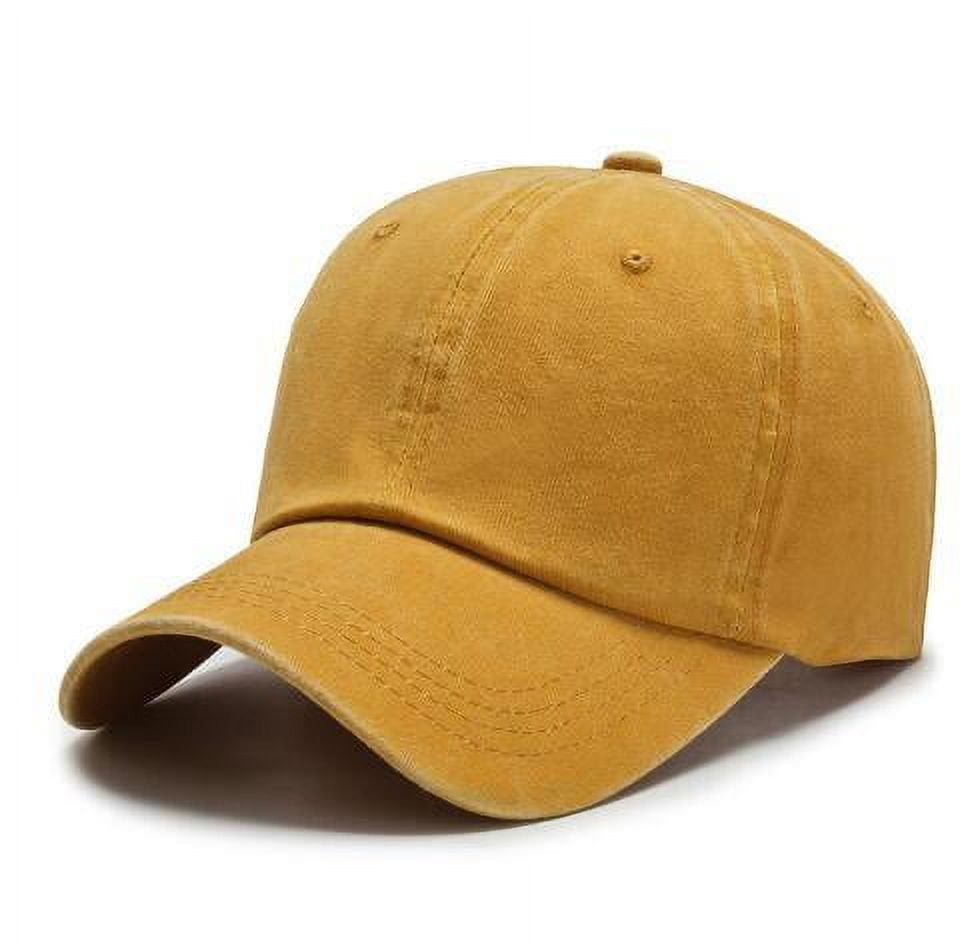 CoCopeaunts Women Baseball Cap Men Plain Color Washed Cotton Baseball ...