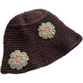 thumbnail image 1 of CoCopeaunts Women Beanie Hat Dome Knitted Fisherman Hat Autumn Winter Fashion Cute Outdoor Warm Hand Hook Flower Bucket Cap, 1 of 8