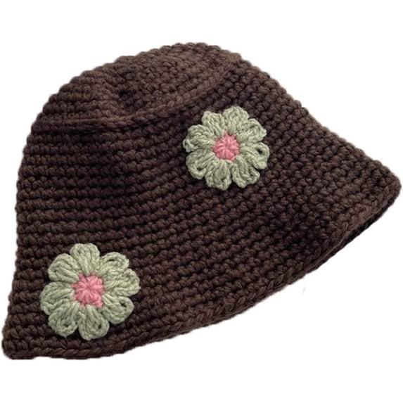 CoCopeaunts Women Beanie Hat Dome Knitted Fisherman Hat Autumn Winter Fashion Cute Outdoor Warm Hand Hook Flower Bucket Cap