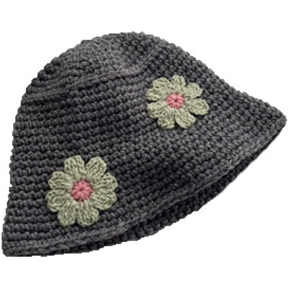 CoCopeaunts Women Beanie Hat Dome Knitted Fisherman Hat Autumn Winter Fashion Cute Outdoor Warm Hand Hook Flower Bucket Cap
