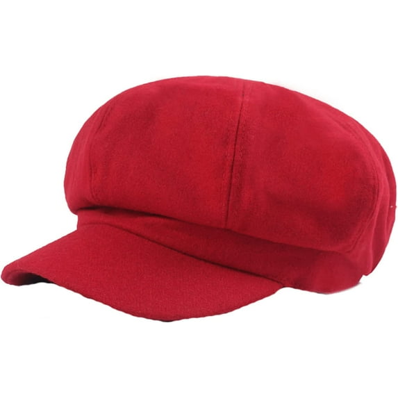 CoCopeaunts Women Beret Newsboy Cap Winter Spring Solid Color Octagonal Cap Vintage Casual Eight Panel Baker Boy Hat