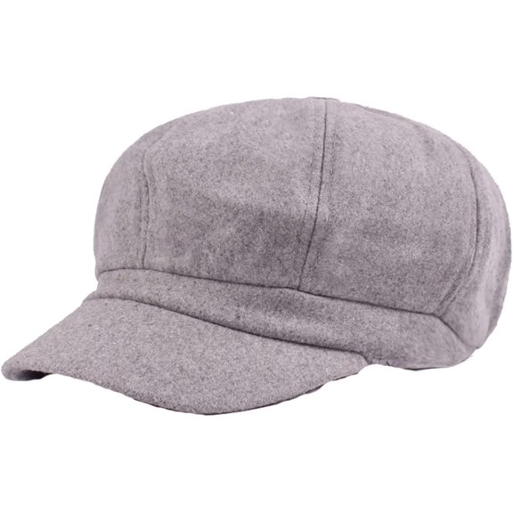 CoCopeaunts Women Beret Newsboy Cap Winter Spring Solid Color Octagonal Cap Vintage Casual Eight Panel Baker Boy Hat