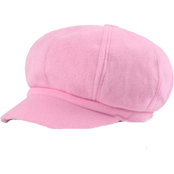 CoCopeaunts Women Beret Newsboy Cap Winter Spring Solid Color Octagonal Cap Vintage Casual Eight Panel Baker Boy Hat