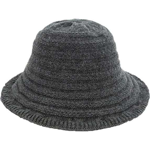 CoCopeaunts Women Bucket Hat Autumn Winter Soft Comfort Fisherman Hat Ladies Fashion Solid Color Packable Knitted Basin Hat