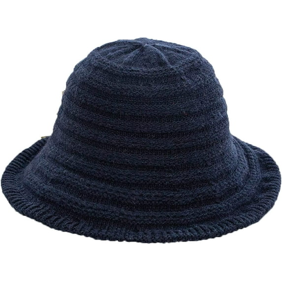 CoCopeaunts Women Bucket Hat Autumn Winter Soft Comfort Fisherman Hat Ladies Fashion Solid Color Packable Knitted Basin Hat