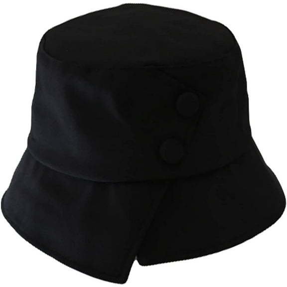 CoCopeaunts Women Bucket Hat Button Summer Thin Breathable Basin Hat Outdoor Sports Travel Beach Fishermen Hat Irregulars Brim