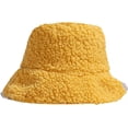 thumbnail image 1 of CoCopeaunts Women Bucket Hat Hats Double-Sided Artificial Lamb Solid Color Autumn Winter Warm Fisherman Hat Foldable Basin Hat, 1 of 8