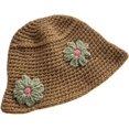 thumbnail image 1 of CoCopeaunts Women Bucket Hat Knitted Thick Fisherman Hat Winter Fashion Cute Outdoor Warm Handmade Hook Flower Ladies Bucket Cap, 1 of 8