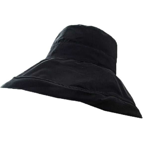 CoCopeaunts Women Bucket Hat Large Wide Brim Foldable Outdoor Sun Protection Fisherman Hat Hiking Climbing Hunting Sun Cap