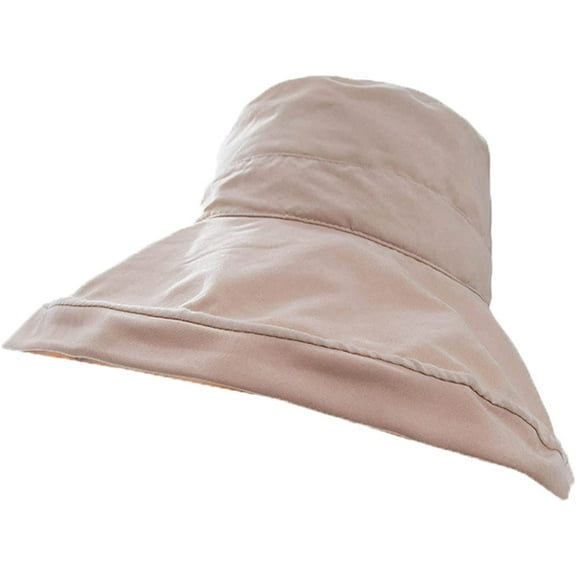 CoCopeaunts Women Bucket Hat Large Wide Brim Foldable Outdoor Sun Protection Fisherman Hat Hiking Climbing Hunting Sun Cap