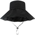 thumbnail image 1 of CoCopeaunts Women Bucket Hat Large Wide Brim Outdoor Sun Protection Folding Summer Bucket Cap for Women Adjustable Lace-Up, 1 of 8
