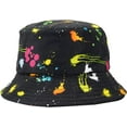 thumbnail image 1 of CoCopeaunts Women Bucket Hat Outdoor Sun Protection Packable Men Fisherman Hat Colorful Graffiti Double-Faced Wear Bucket Cap, 1 of 8