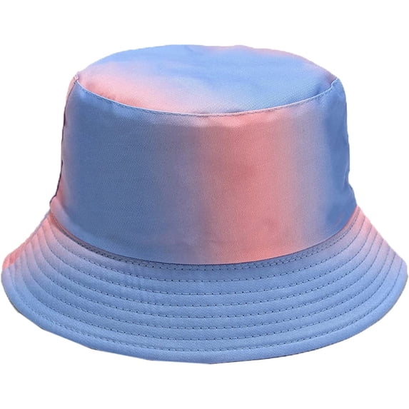 CoCopeaunts Women Bucket Hat Rainbow Candy Colors Men Fisherman Hat Outdoor Sports Travel Beach Two Side Wear Female Basin Caps