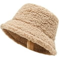 thumbnail image 1 of CoCopeaunts Women Bucket Hat Solid Men Fishing Fisherman Hat Autumn Winter Lamb Wool Outdoor Thickening Warm Basin Hat, 1 of 2