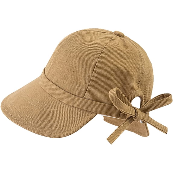 CoCopeaunts Women Bucket Hat Spring Summer Girls Outdoor Visor Bow Back Beach Fisherman Hat Solid Color Lady Sport Bucket Caps